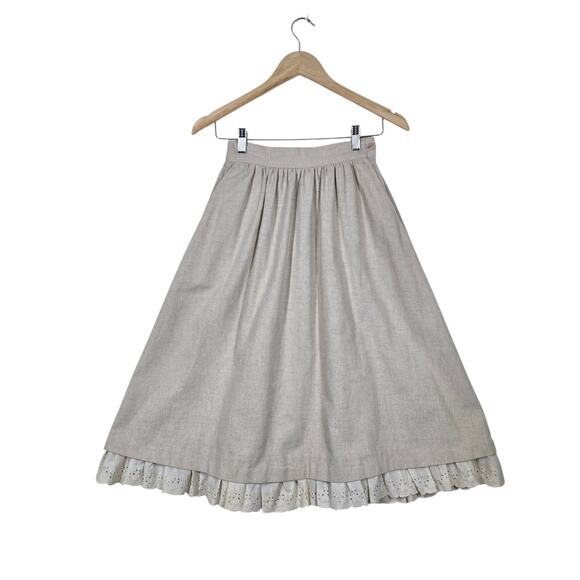 Vintage Dresses & Skirts - Vintage Cream Midi Skirt